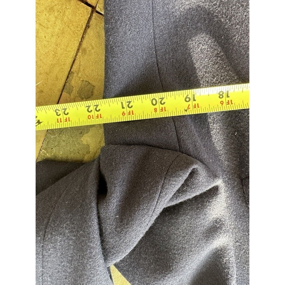Vtg Stephanie Andrews Blazer Double Breasted Blue Gold Buttons Sz 16 100… - Picture 10 of 11